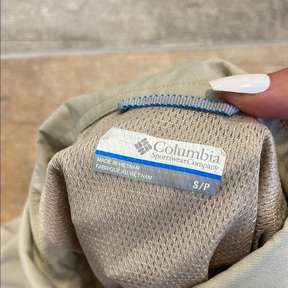 Columbia Mens Tan Outdoor Button Front Short Sleeve Collared Shirt Omni-Shield S - Picture 4 of 7